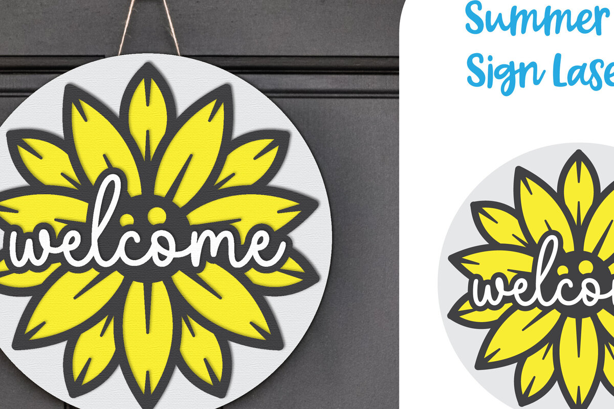 Intra απο ξύλο plywood 3mm-4mm πάχος – Summer Door Sign Lasercut Δίασταση  40x30 cm INTRAFABR-121231030