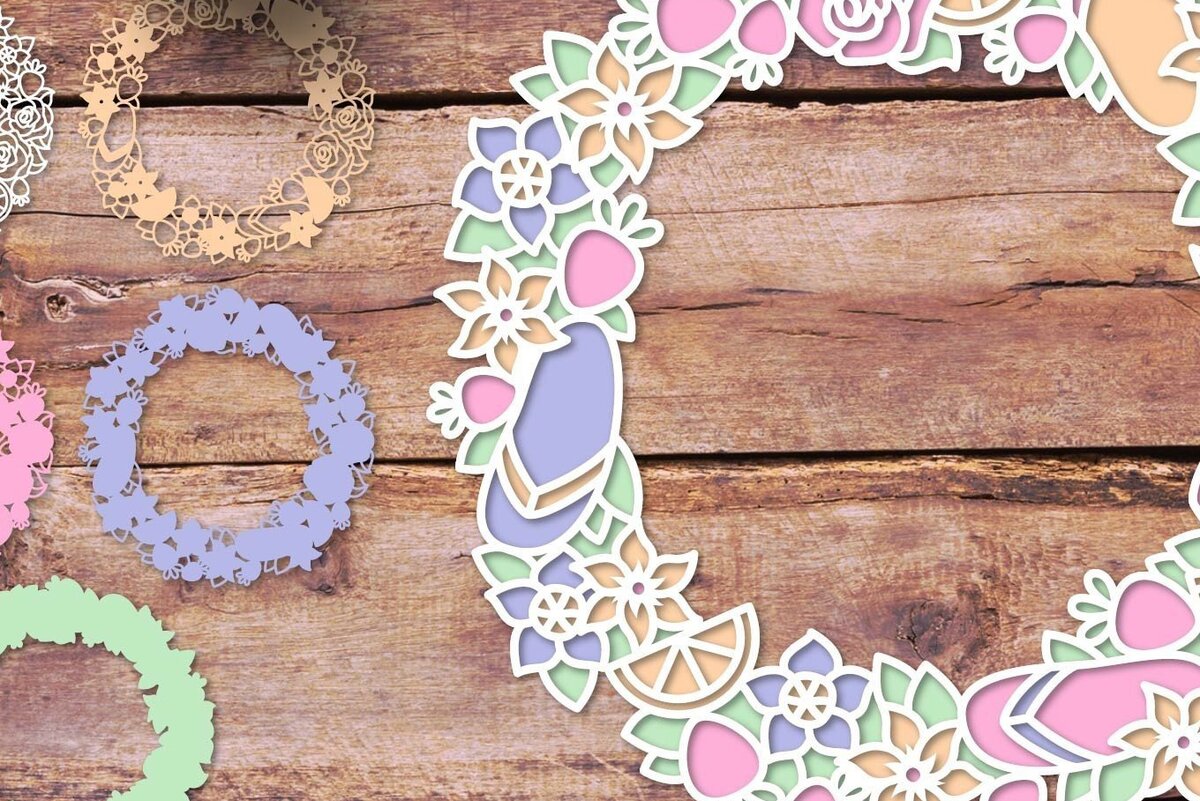 Intra απο ξύλο plywood 3mm-4mm πάχος – Summer Door Sign, Καλώς ήλθατε καλοκαιρινό στεφάνι Δίασταση  40x30 cm INTRAFABR-31562082