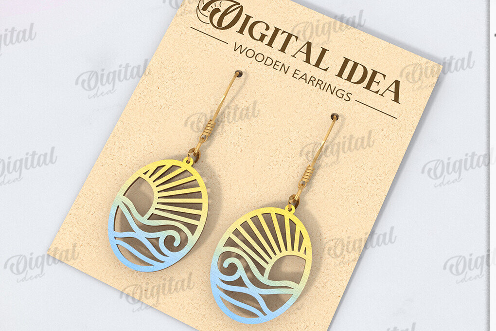 Σετ των 3 Intra απο ξύλο plywood 3mm-4mm πάχος – Καλοκαιρινά σκουλαρίκια με λέιζερ Δίασταση  5x5 cm INTRAFABR-121587089