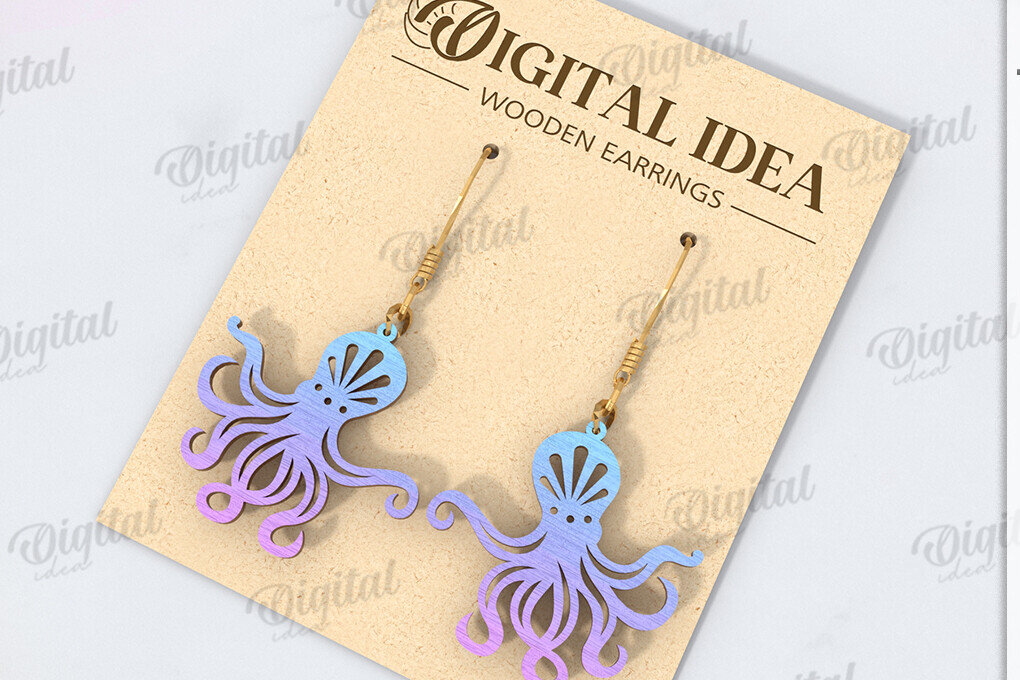 Σετ των 3 Intra απο ξύλο plywood 3mm-4mm πάχος – Καλοκαιρινά σκουλαρίκια με λέιζερ Δίασταση  5x5 cm INTRAFABR-121587219