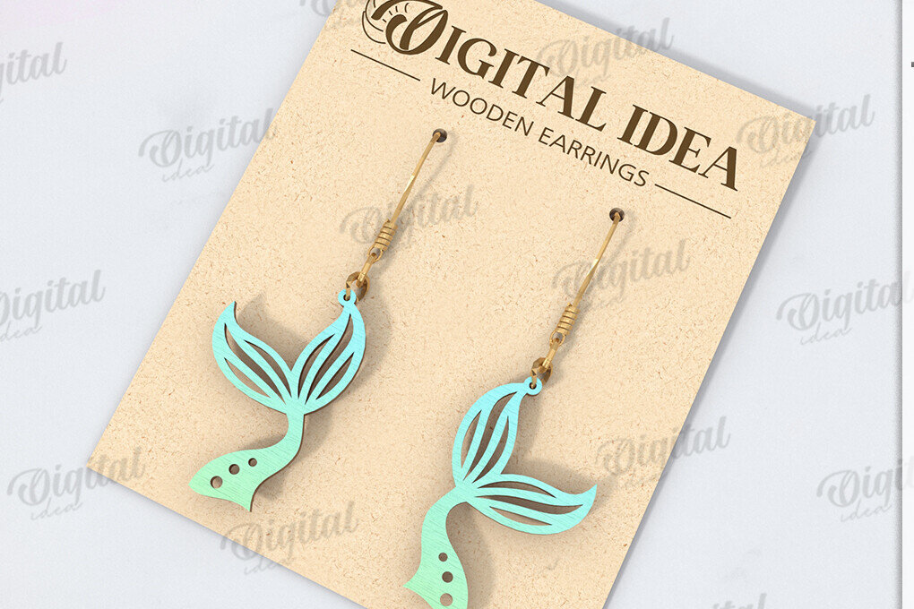 Σετ των 3 Intra απο ξύλο plywood 3mm-4mm πάχος – Καλοκαιρινά σκουλαρίκια με λέιζερ Δίασταση  5x5 cm INTRAFABR-121587344