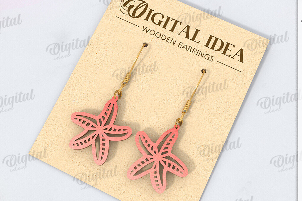 Σετ των 3 Intra απο ξύλο plywood 3mm-4mm πάχος – Καλοκαιρινά σκουλαρίκια με λέιζερ Δίασταση  5x5 cm INTRAFABR-121587623