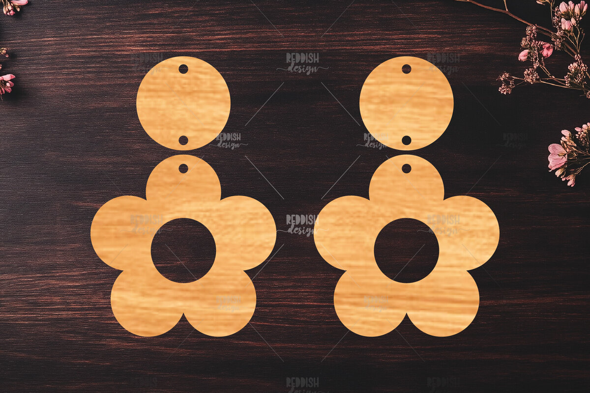 Σετ των 3 Intra απο ξύλο plywood 3mm-4mm πάχος – Καλοκαιρινά σκουλαρίκια Δίασταση  5x5 cm INTRAFABR-119333741