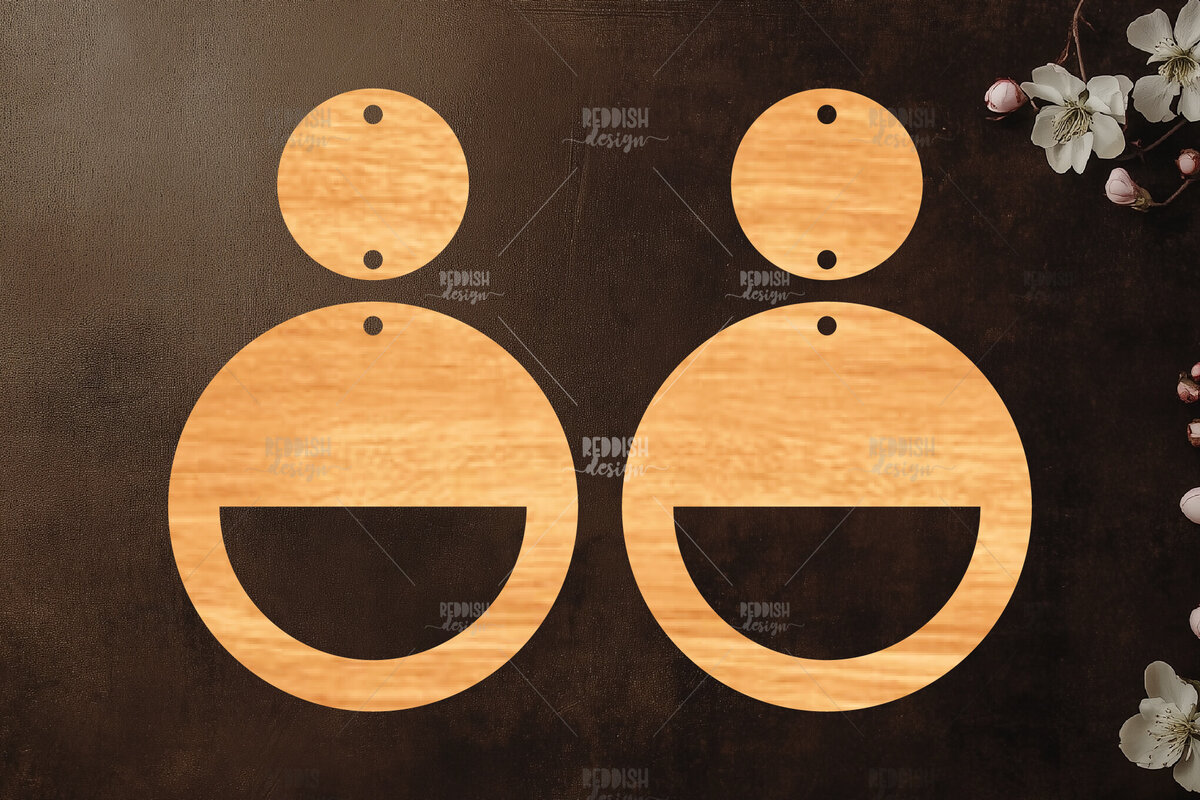 Σετ των 3 Intra απο ξύλο plywood 3mm-4mm πάχος – Καλοκαιρινά σκουλαρίκια Δίασταση  5x5 cm INTRAFABR-119333781