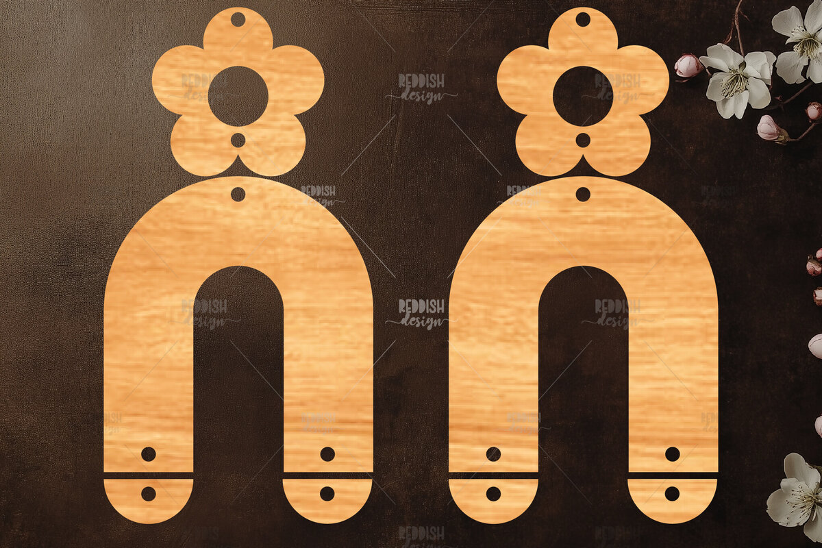 Σετ των 3 Intra απο ξύλο plywood 3mm-4mm πάχος – Καλοκαιρινά σκουλαρίκια Δίασταση  5x5 cm INTRAFABR-119334090