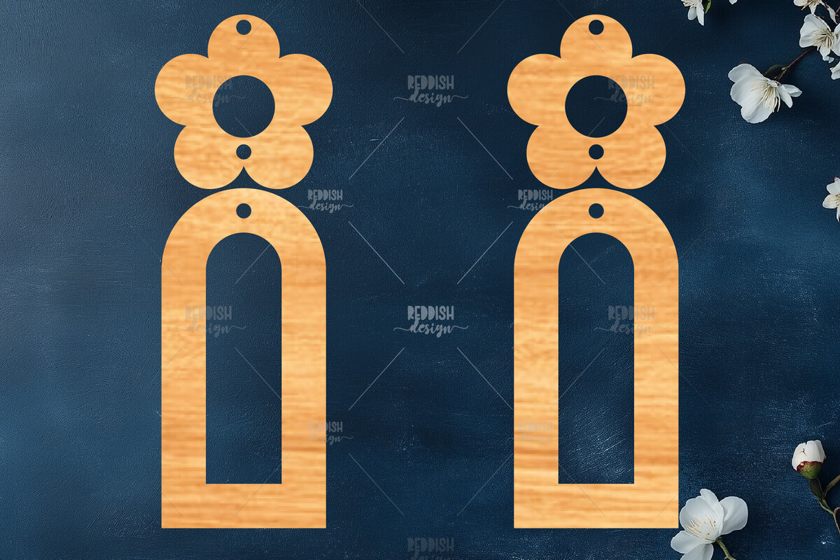 Σετ των 3 Intra απο ξύλο plywood 3mm-4mm πάχος – Καλοκαιρινά σκουλαρίκια Δίασταση  5x5 cm INTRAFABR-119334285