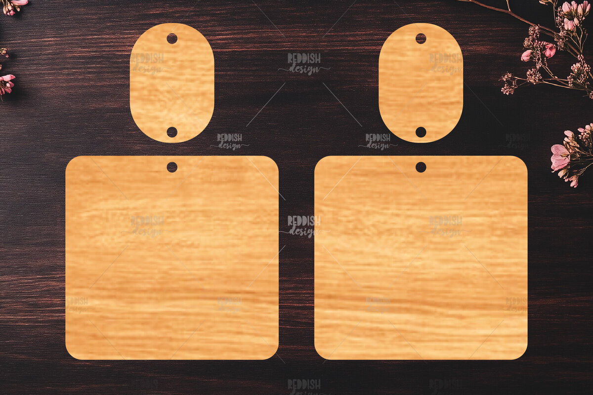 Σετ των 3 Intra απο ξύλο plywood 3mm-4mm πάχος – Καλοκαιρινά σκουλαρίκια Δίασταση  5x5 cm INTRAFABR-119334330