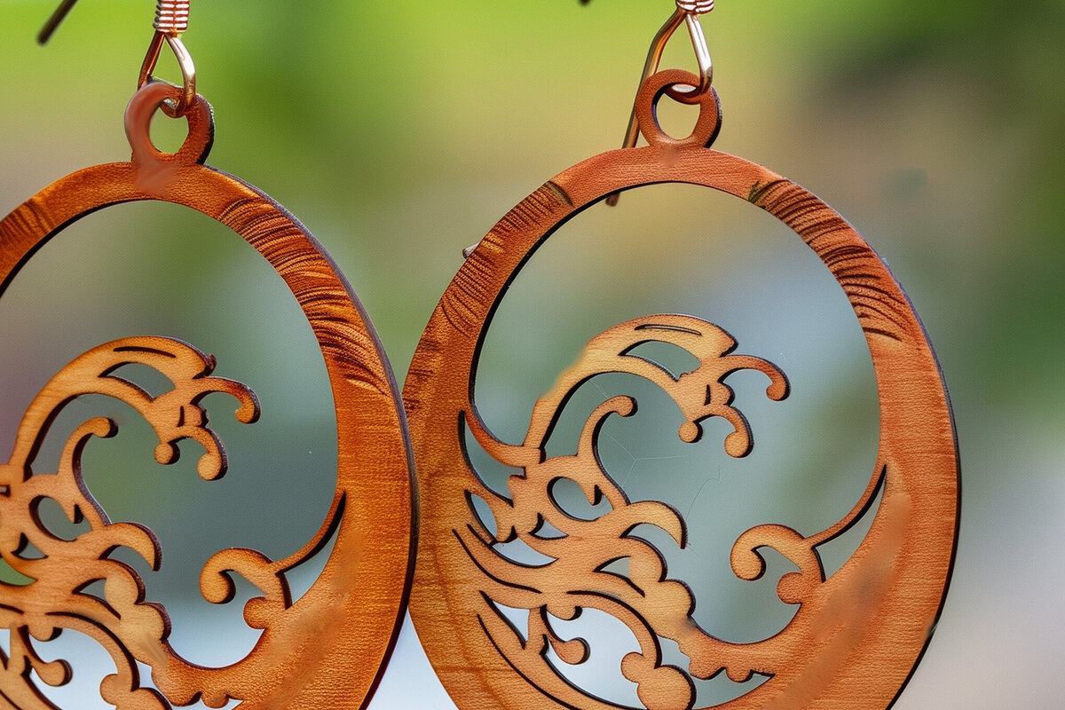 Σετ των 3 Intra απο ξύλο plywood 3mm-4mm πάχος – Καλοκαιρινά σκουλαρίκια Δίασταση  5x5 cm INTRAFABR-100728901