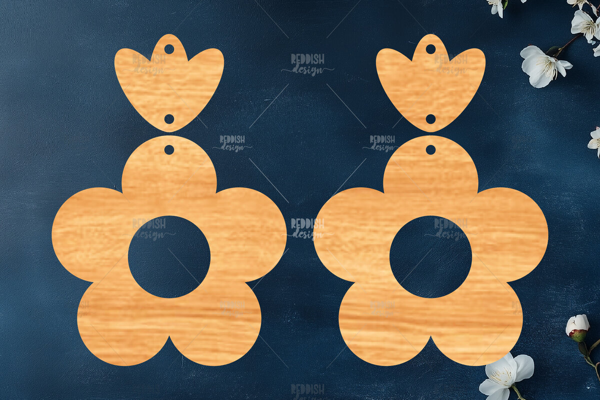 Σετ των 3 Intra απο ξύλο plywood 3mm-4mm πάχος – Καλοκαιρινά σκουλαρίκια Δίασταση  5x5 cm INTRAFABR-119464582