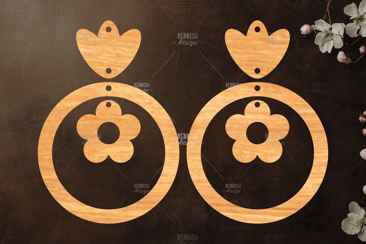 Σετ των 3 Intra απο ξύλο plywood 3mm-4mm πάχος – Καλοκαιρινά σκουλαρίκια Δίασταση  5x5 cm INTRAFABR-119464615