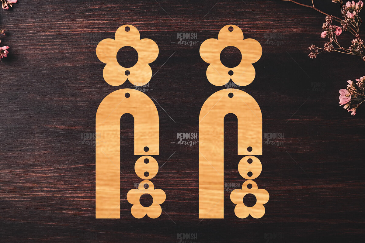 Σετ των 3 Intra απο ξύλο plywood 3mm-4mm πάχος – Καλοκαιρινά σκουλαρίκια Δίασταση  5x5 cm INTRAFABR-119464664