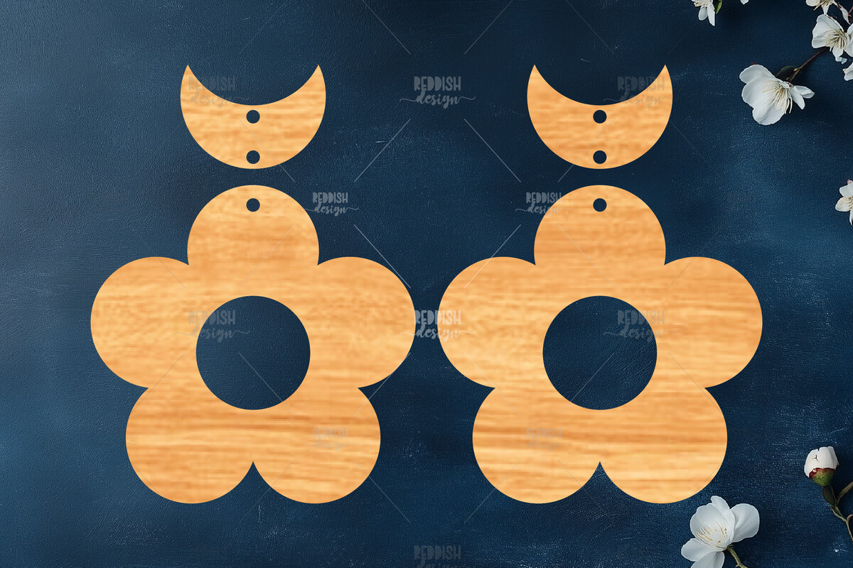 Σετ των 3 Intra απο ξύλο plywood 3mm-4mm πάχος – Καλοκαιρινά σκουλαρίκια Δίασταση  5x5 cm INTRAFABR-119464706