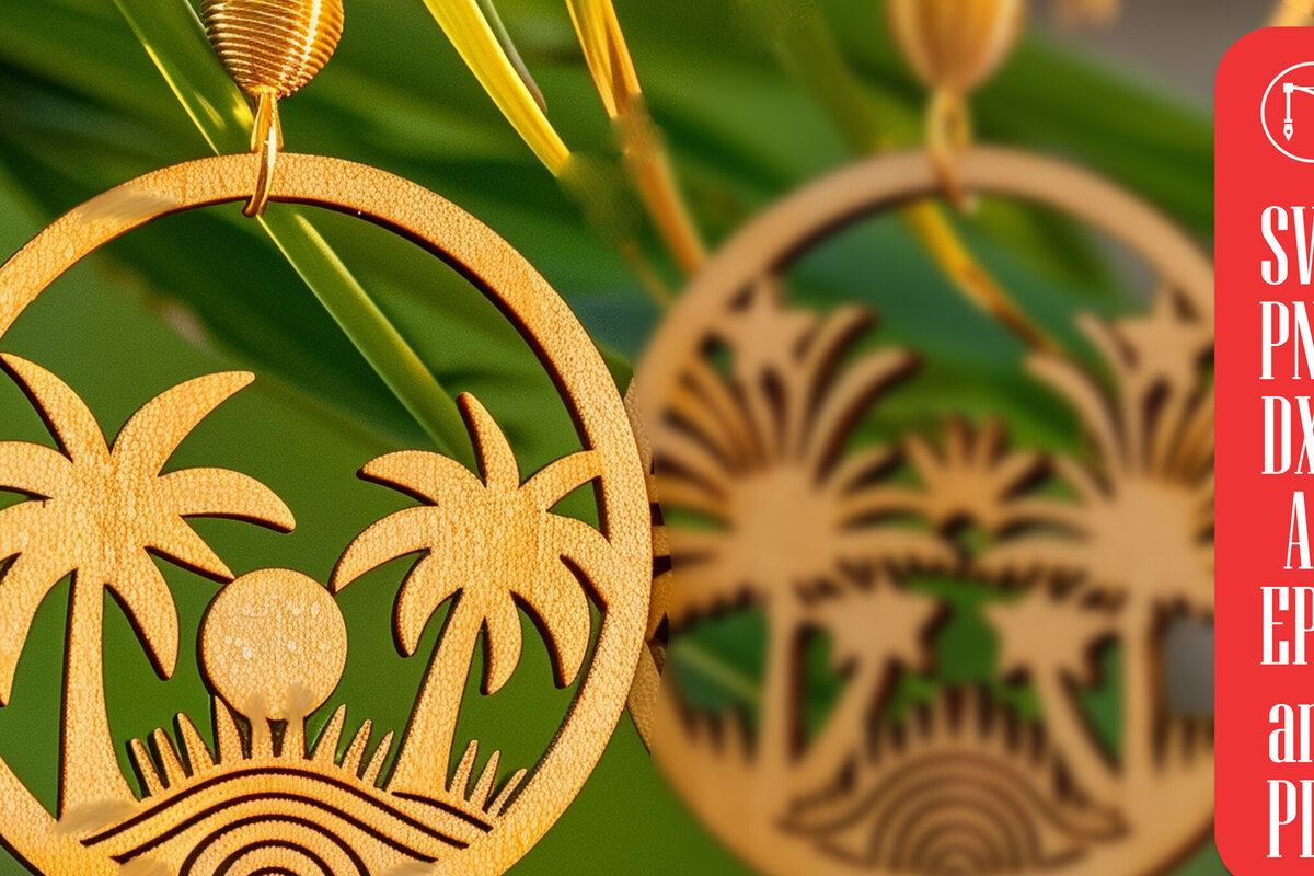 Σετ των 3 Intra απο ξύλο plywood 3mm-4mm πάχος – Καλοκαιρινά σκουλαρίκια Δίασταση  5x5 cm INTRAFABR-100757027