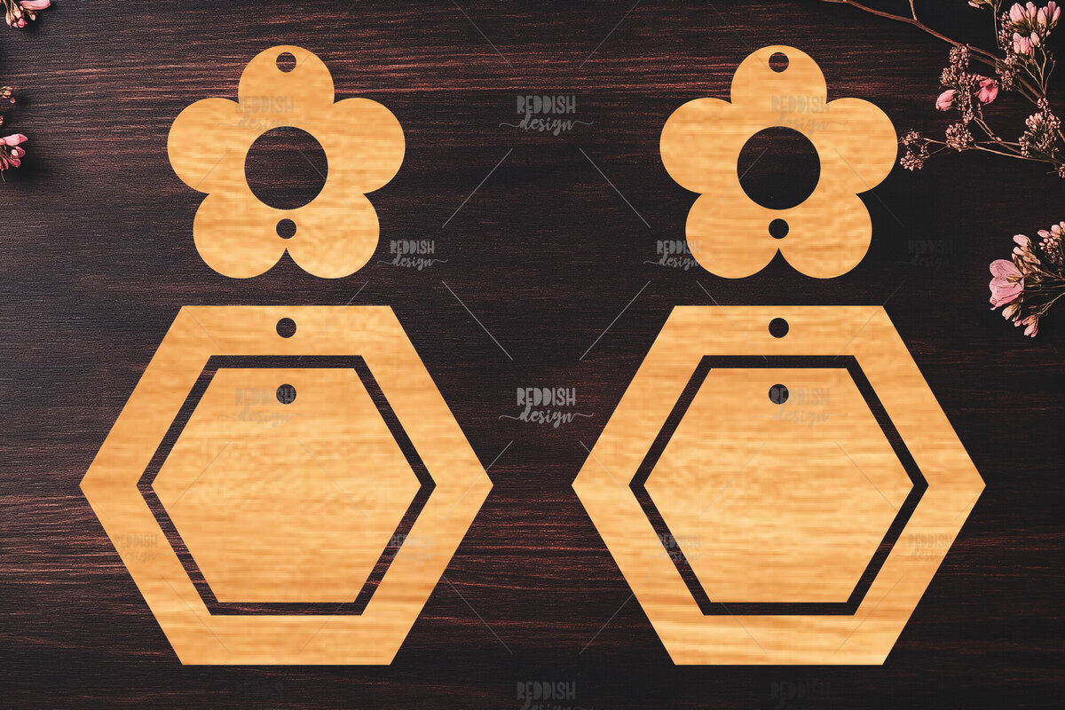 Σετ των 3 Intra απο ξύλο plywood 3mm-4mm πάχος – Καλοκαιρινά σκουλαρίκια Δίασταση  5x5 cm INTRAFABR-119464927