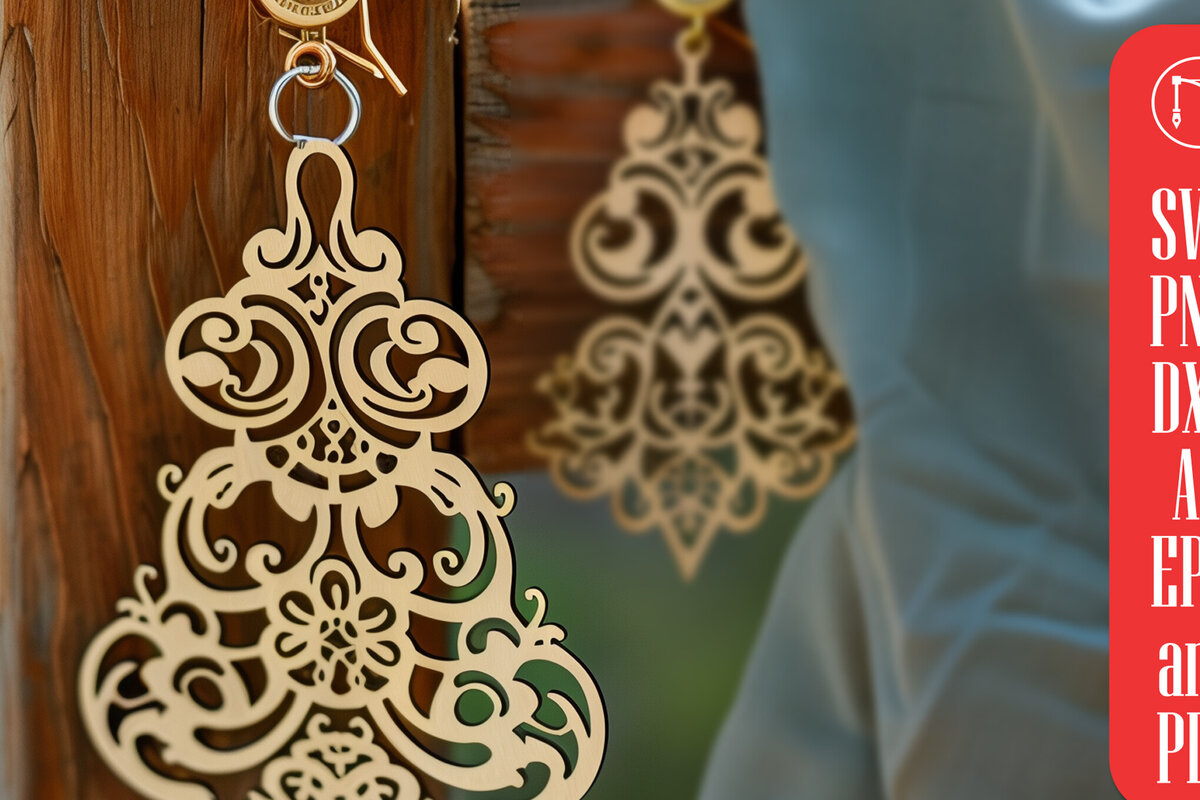 Σετ των 3 Intra απο ξύλο plywood 3mm-4mm πάχος – Καλοκαιρινά σκουλαρίκια Δίασταση  5x5 cm INTRAFABR-100770964