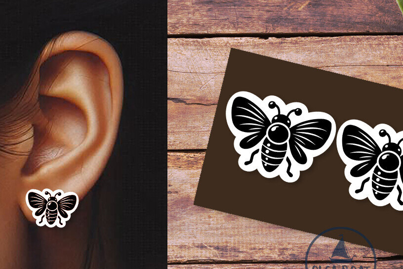 Σετ των 3 Intra απο ξύλο plywood 3mm-4mm πάχος – Summer Earrings Butterfly Moth Laser Δίασταση  5x5 cm INTRAFABR-120166566