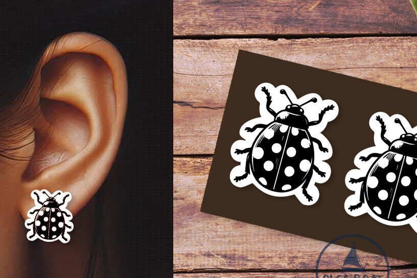 Σετ των 3 Intra απο ξύλο plywood 3mm-4mm πάχος – Καλοκαιρινά Σκουλαρίκια | Πασχαλίτσα με λέιζερ Δίασταση  5x5 cm INTRAFABR-120166202