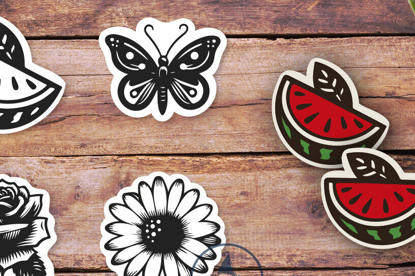 Σετ των 3 Intra απο ξύλο plywood 3mm-4mm πάχος – Καλοκαιρινά σκουλαρίκια Rose Butterfly Laser Δίασταση  5x5 cm INTRAFABR-120102256