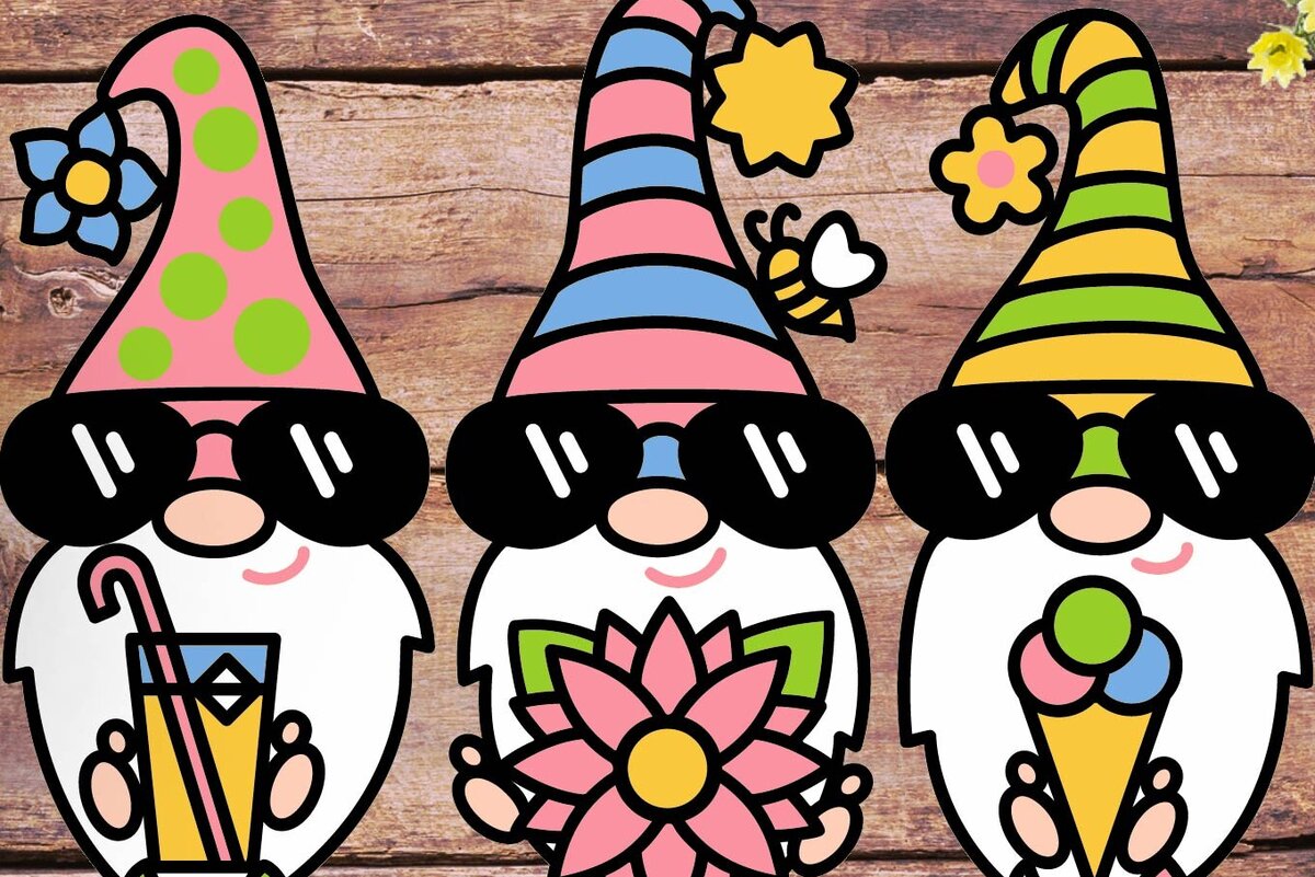 Σετ των 2 Intra απο ξύλο plywood 3mm-4mm πάχος – Καλοκαιρινή καλικάντζαρα | Καλώς ήλθατε στο 3d Gnome Summer Δίασταση  20x20 cm INTRAFABR-88769097