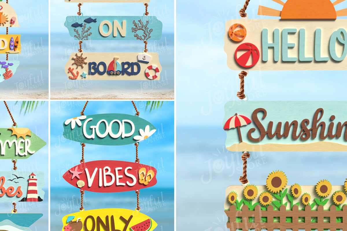 Σετ των 2 Intra απο ξύλο plywood 3mm-4mm πάχος – Πακέτο για καλοκαιρινή κρεμαστή πινακίδα Δίασταση  20x20 cm INTRAFABR-122186112