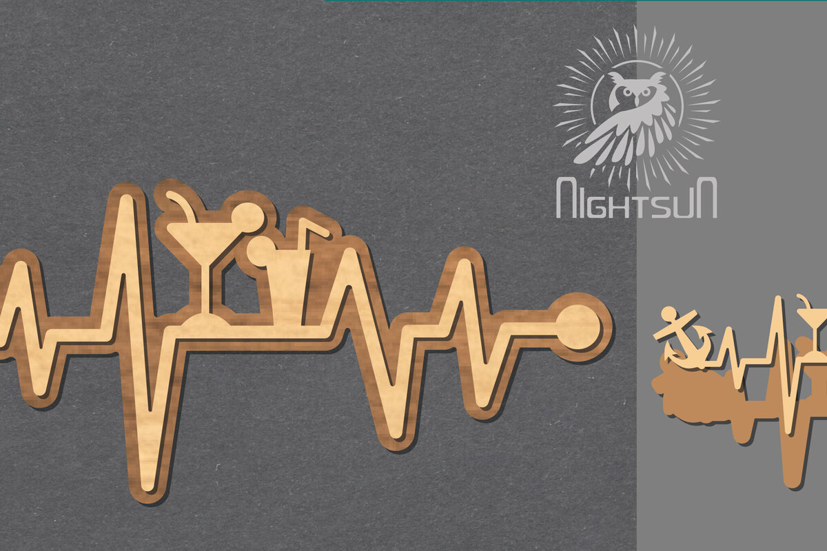 Σετ των 2 Intra απο ξύλο plywood 3mm-4mm πάχος – Summer HeartbeatDecoration 3 Δίασταση  20x20 cm INTRAFABR-118400334