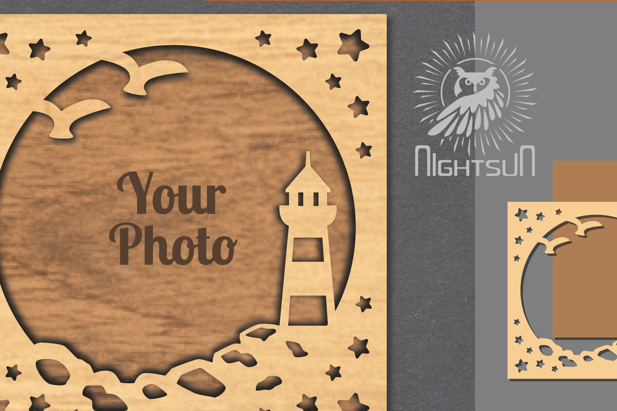 Σετ των 2 Intra απο ξύλο plywood 3mm-4mm πάχος – Καλοκαιρινή Κορνίζα 2 Δίασταση  20x20 cm INTRAFABR-113106863