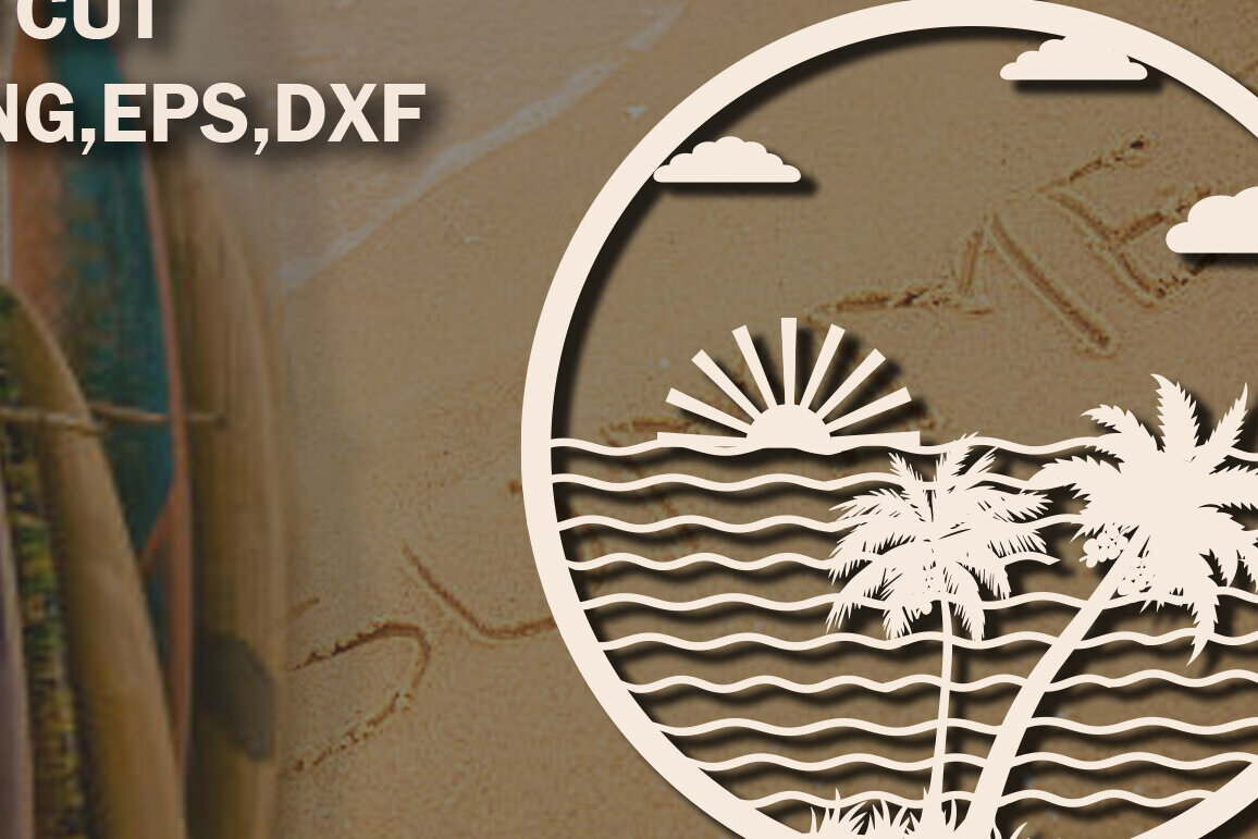 Σετ των 2 Intra απο ξύλο plywood 3mm-4mm πάχος – Summer Design Δίασταση  40x30 cm INTRAFABR-119693075