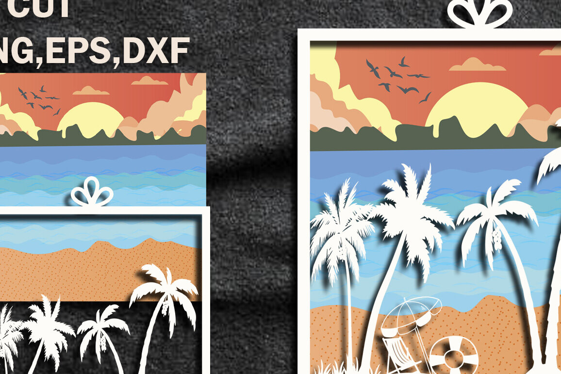 Σετ των 2 Intra απο ξύλο plywood 3mm-4mm πάχος – Summer Design Δίασταση  40x30 cm INTRAFABR-119844523