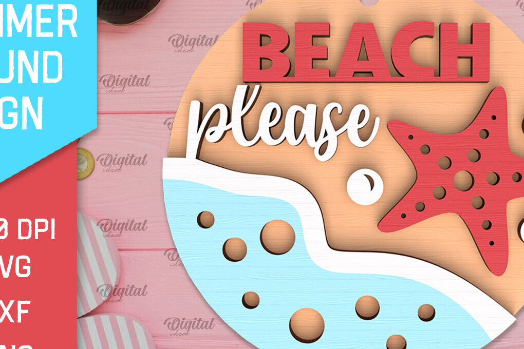 Σετ των 2 Intra απο ξύλο plywood 3mm-4mm πάχος – Στρογγυλή πινακίδα Summer Layered Δίασταση  20x20 cm INTRAFABR-95571846