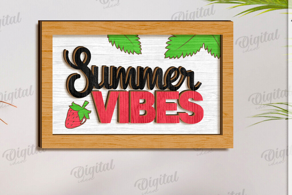 Σετ των 2 Intra απο ξύλο plywood 3mm-4mm πάχος – Καλοκαιρινή Δίασταση  20x20 cm INTRAFABR-123622148