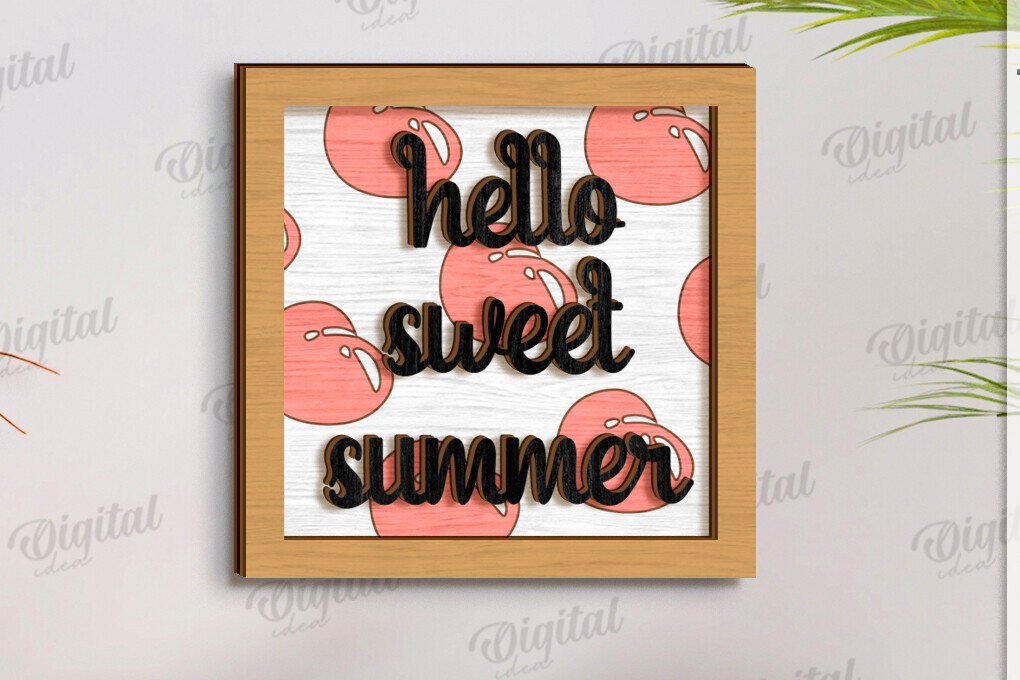 Σετ των 2 Intra απο ξύλο plywood 3mm-4mm πάχος – Καλοκαιρινή Δίασταση  20x20 cm INTRAFABR-123621808