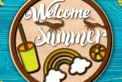 Intra απο ξύλο plywood 3mm-4mm πάχος – Summer Round Signs Δίασταση  40x30 cm INTRAFABR-96944475