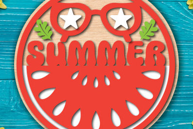 Intra απο ξύλο plywood 3mm-4mm πάχος – Summer Round Signs Δίασταση  40x30 cm INTRAFABR-96944485