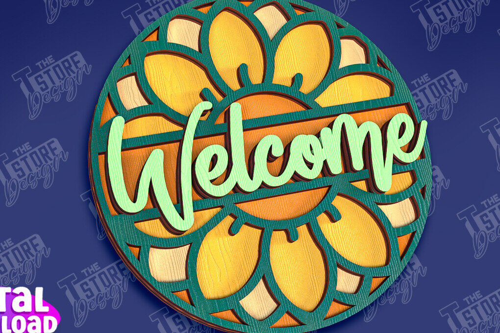 Σετ των 2 Intra απο ξύλο plywood 3mm-4mm πάχος – Καλοκαιρινά στρογγυλά σημάδια | Σημάδια επιγραφή Δίασταση  20x20 cm INTRAFABR-95791827