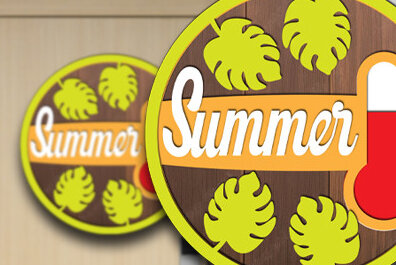 Intra απο ξύλο plywood 3mm-4mm πάχος – Summer Sign Κρεμάστρα πόρτας Δίασταση  40x30 cm INTRAFABR-68627157