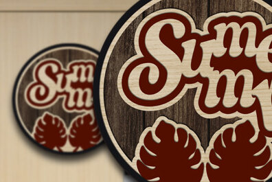 Intra απο ξύλο plywood 3mm-4mm πάχος – Summer Sign Κρεμάστρα πόρτας Δίασταση  40x30 cm INTRAFABR-68627152