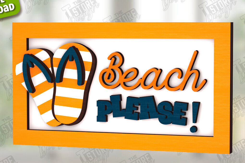 Intra απο ξύλο plywood 3mm-4mm πάχος – Summer Sign| Στοιχεία του καλοκαιριού Δίασταση  40x30 cm INTRAFABR-123031701