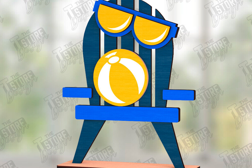 Intra απο ξύλο plywood 3mm-4mm πάχος – Summer Sign| Στοιχεία του καλοκαιριού Δίασταση  40x30 cm INTRAFABR-123031695