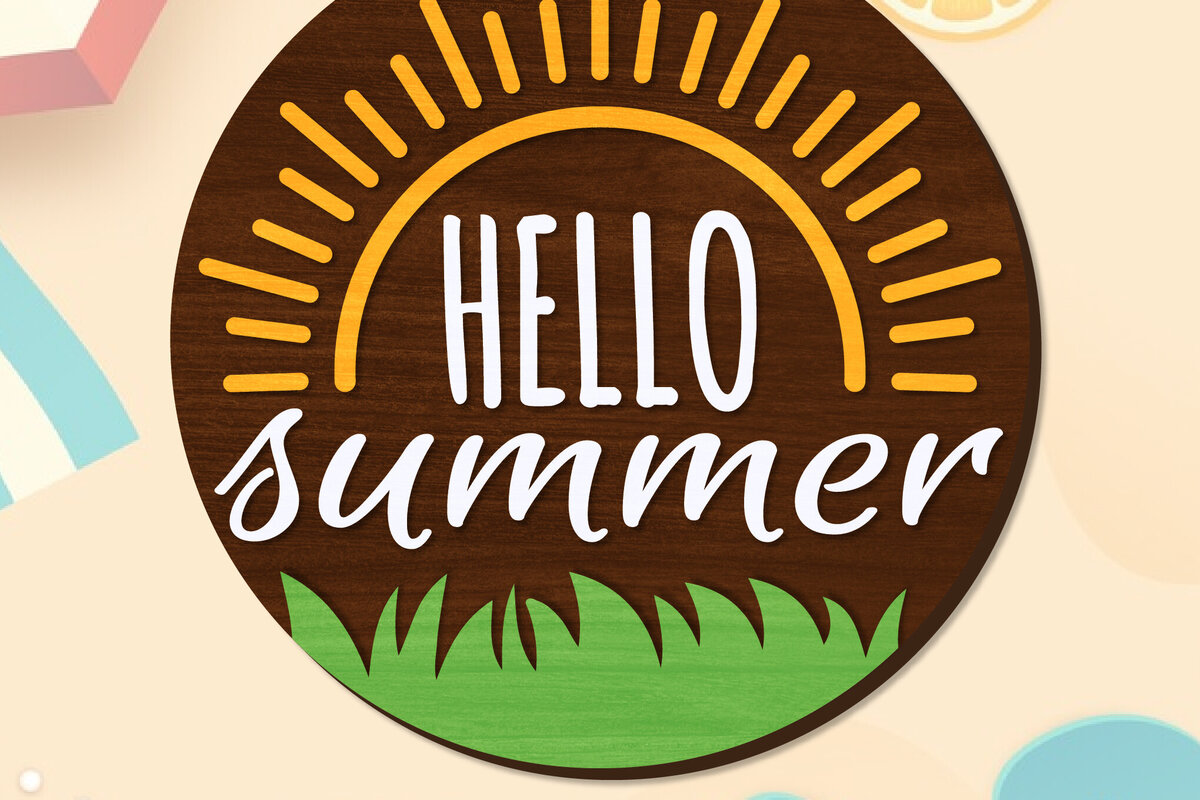 Intra απο ξύλο plywood 3mm-4mm πάχος – Summer Welcome Sign Lasercut Δίασταση  40x30 cm INTRAFABR-118235151