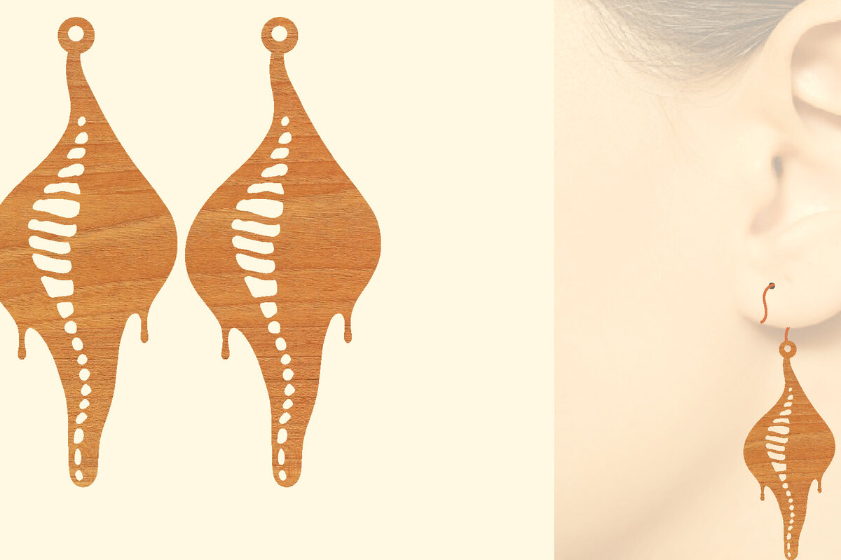 Σετ των 3 Intra απο ξύλο plywood 3mm-4mm πάχος – Καλοκαιρινά Ξύλινα Σκουλαρίκια Δίασταση  5x5 cm INTRAFABR-96803110