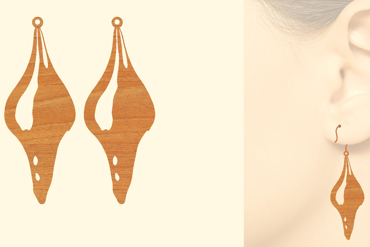 Σετ των 3 Intra απο ξύλο plywood 3mm-4mm πάχος – Καλοκαιρινά Ξύλινα Σκουλαρίκια Δίασταση  5x5 cm INTRAFABR-96803053