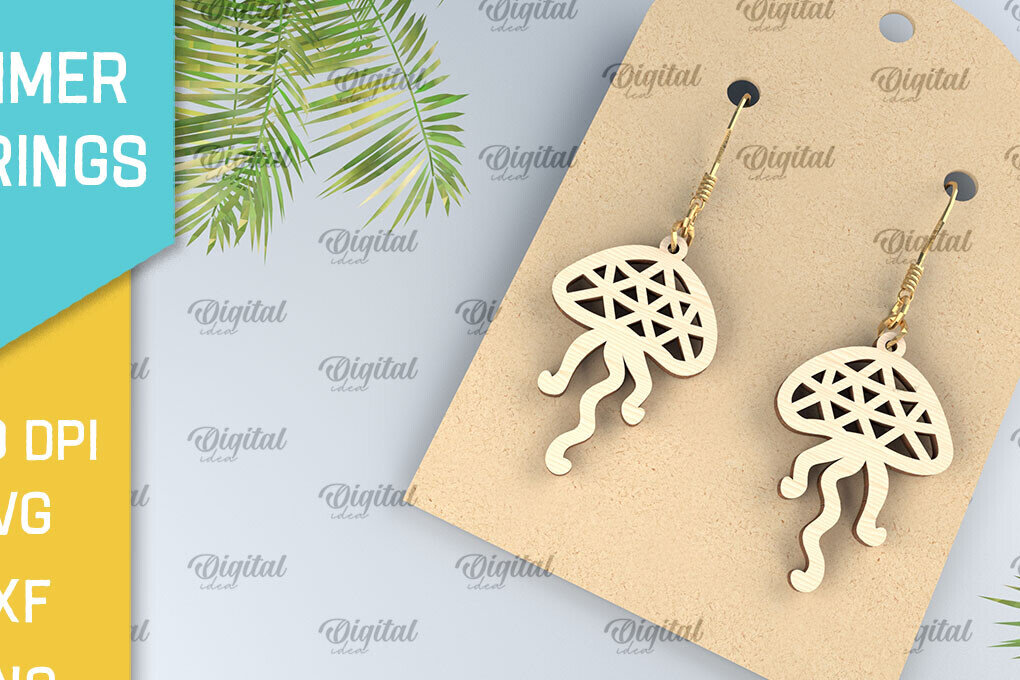 Intra απο ξύλο plywood 3mm-4mm πάχος – Καλοκαιρινά Ξύλινα Σκουλαρίκια Κοπή Laser Δίασταση  5x5 cm INTRAFABR-98900095