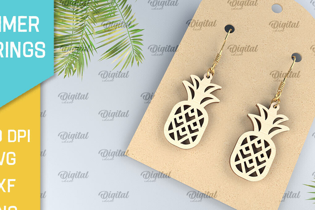 Intra απο ξύλο plywood 3mm-4mm πάχος – Καλοκαιρινά Ξύλινα Σκουλαρίκια Κοπή Laser Δίασταση  5x5 cm INTRAFABR-98900195