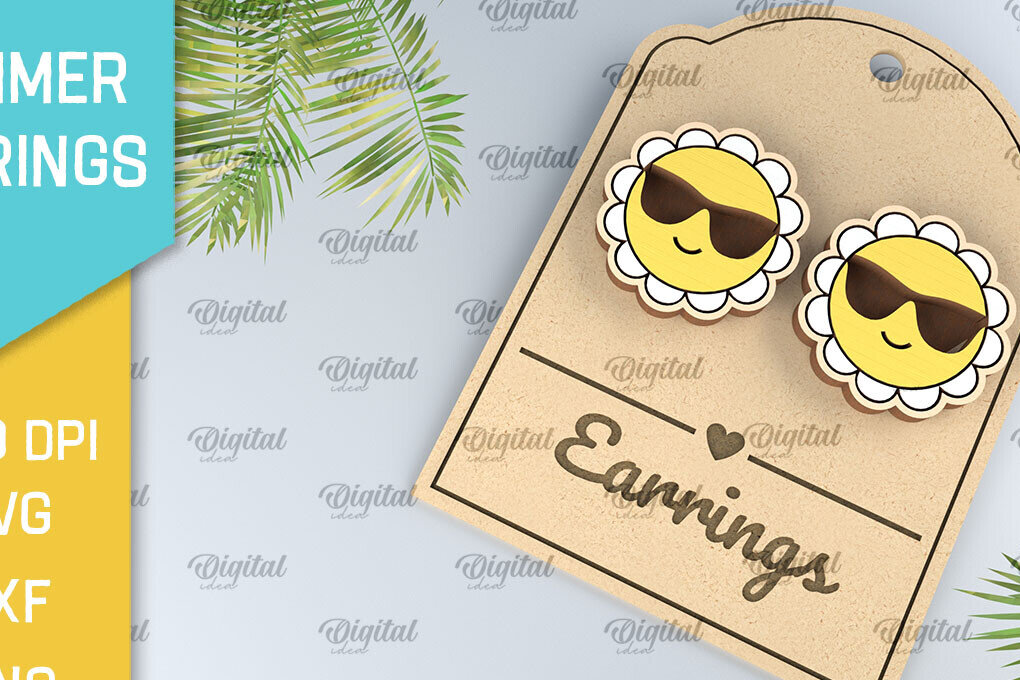 Intra απο ξύλο plywood 3mm-4mm πάχος – Καλοκαιρινά Ξύλινα Σκουλαρίκια Κοπή Laser Δίασταση  5x5 cm INTRAFABR-98269691