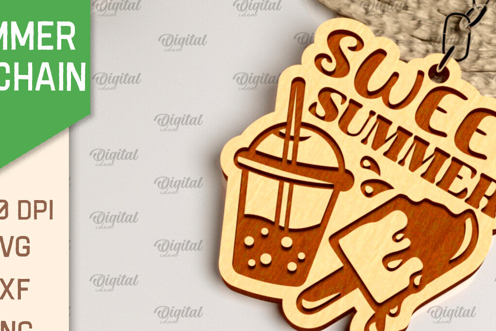 Σετ των 3 Intra απο ξύλο plywood 3mm-4mm πάχος – Καλοκαιρινό ξύλινο μπρελόκ με λέιζερ Δίασταση  5x5 cm INTRAFABR-98993082