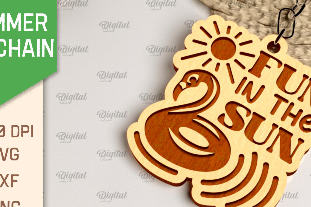 Σετ των 3 Intra απο ξύλο plywood 3mm-4mm πάχος – Καλοκαιρινό ξύλινο μπρελόκ με λέιζερ Δίασταση  5x5 cm INTRAFABR-98992997