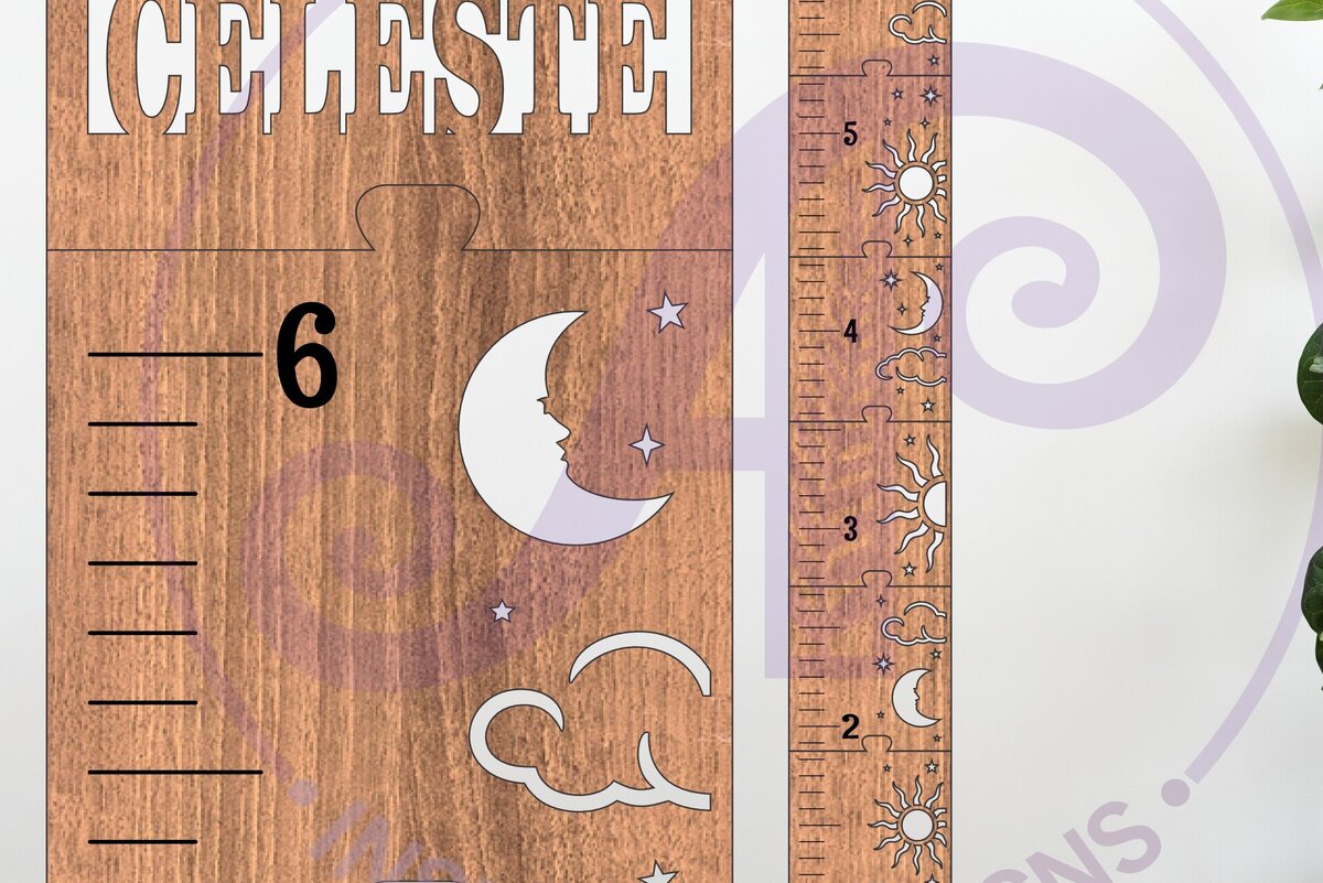 Σετ των 2 Intra απο ξύλο plywood 3mm-4mm πάχος – Ήλιος και Σελήνη Παιδικό Ύψος στο Imperial Δίασταση  20x20 cm INTRAFABR-124950125