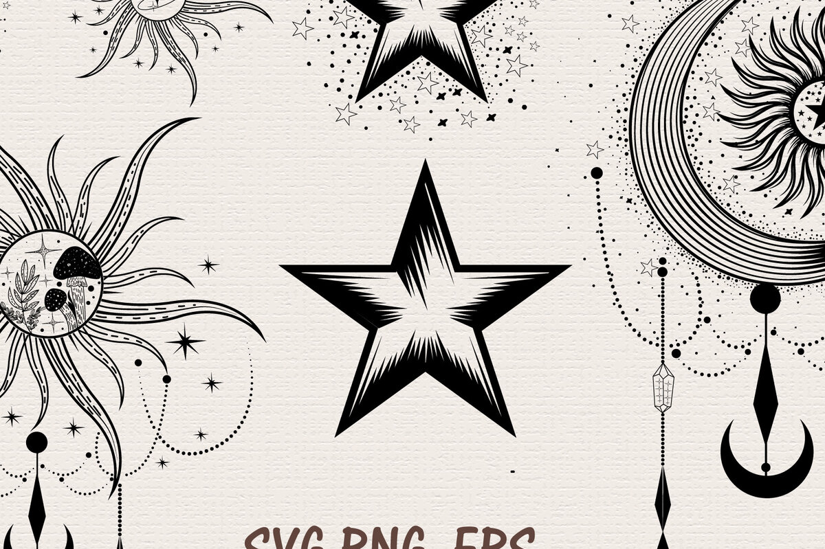 Σετ των 2 Intra απο ξύλο plywood 3mm-4mm πάχος – Ήλιος και Σελήνη, Boho, Ουράνιος Δίασταση  20x20 cm INTRAFABR-76403988