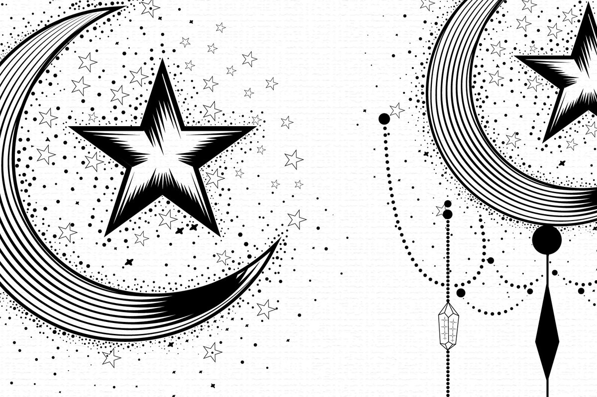 Σετ των 2 Intra απο ξύλο plywood 3mm-4mm πάχος – Ήλιος και Σελήνη, Boho, Ουράνιος Δίασταση  20x20 cm INTRAFABR-76404240