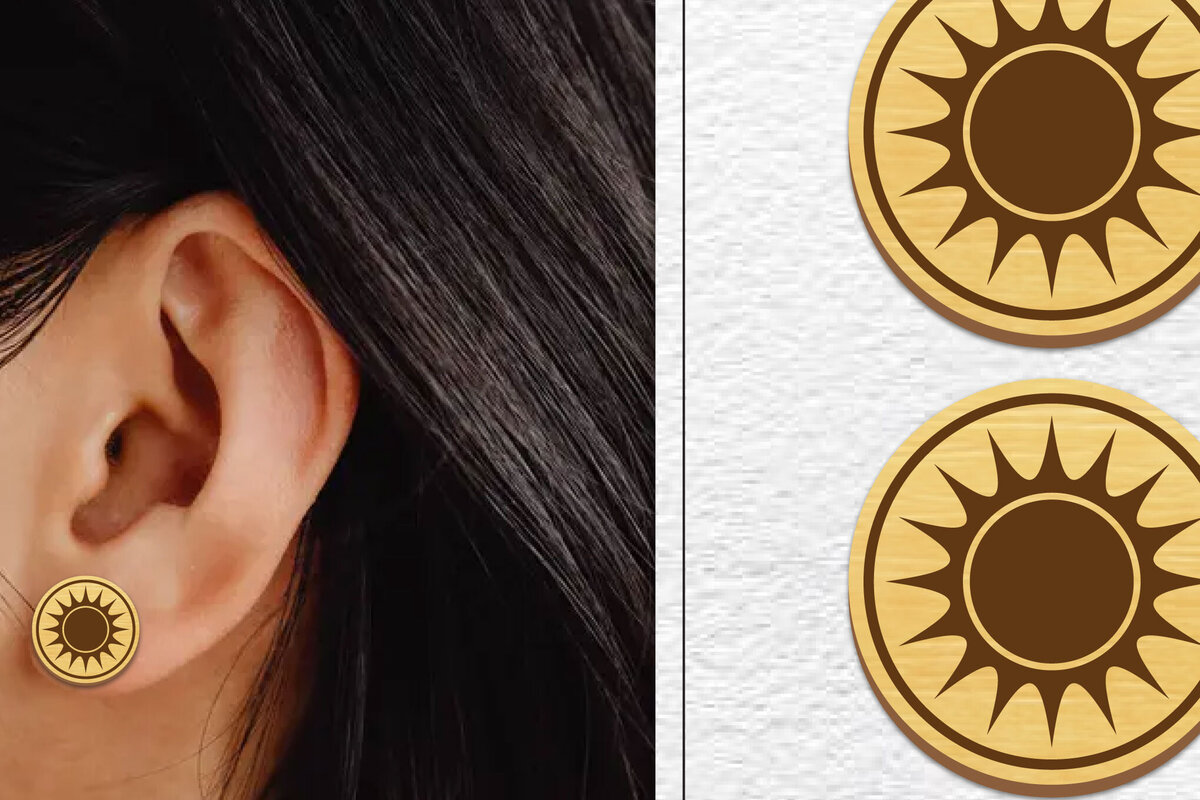 Σετ των 3 Intra απο ξύλο plywood 3mm-4mm πάχος – Κοπή λέιζερ με μαγνητικό σκουλαρίκι ηλίου | Καρφιά Δίασταση  5x5 cm INTRAFABR-101737359